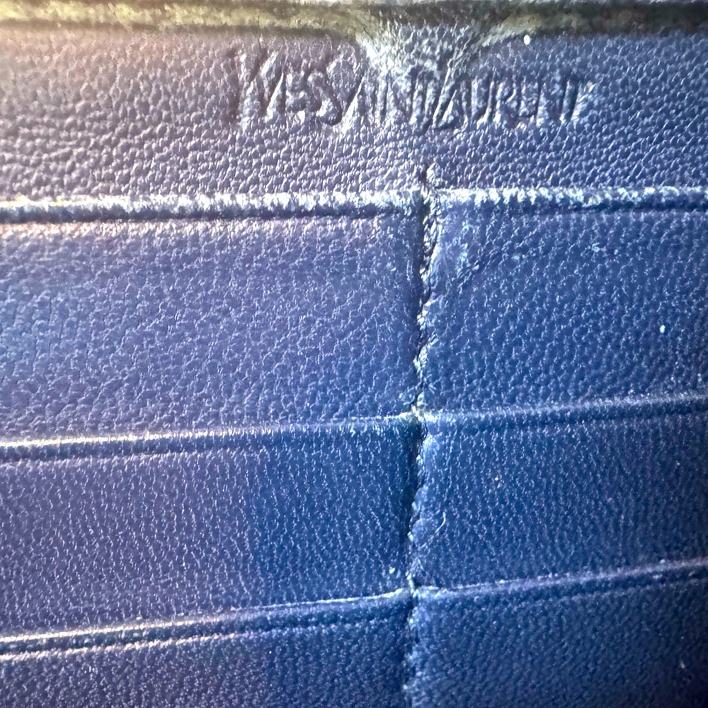 Yves Saint Laurent Authentic Y-Mail Patent Leather Wallet Rare Vintage YSL - Picture 11 of 13